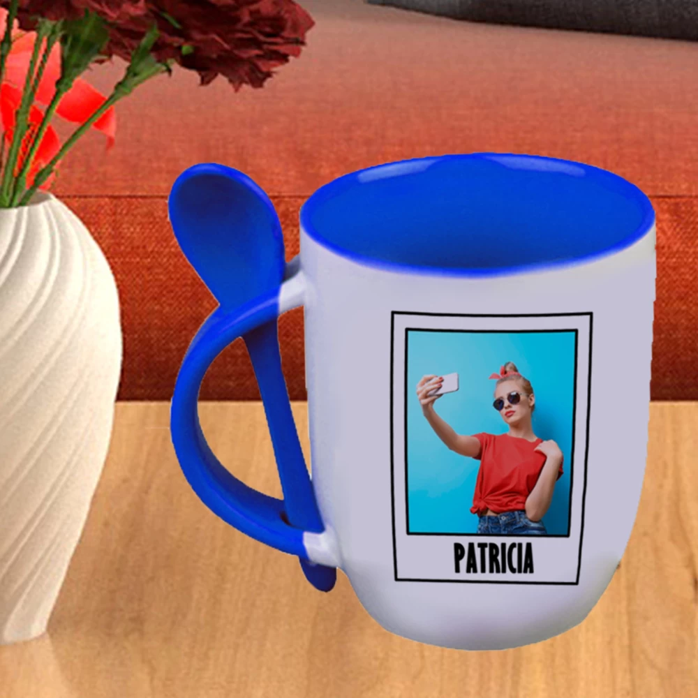 Taza Cuchara Azul